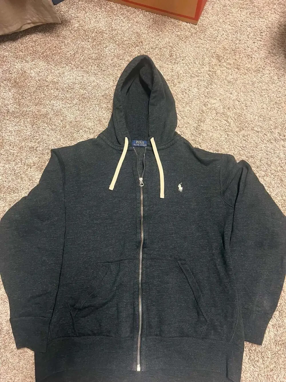 Polo Ralph Lauren Men's Classic Full Zip Signature Fleece Hoodie Sweatshirt (Bla
